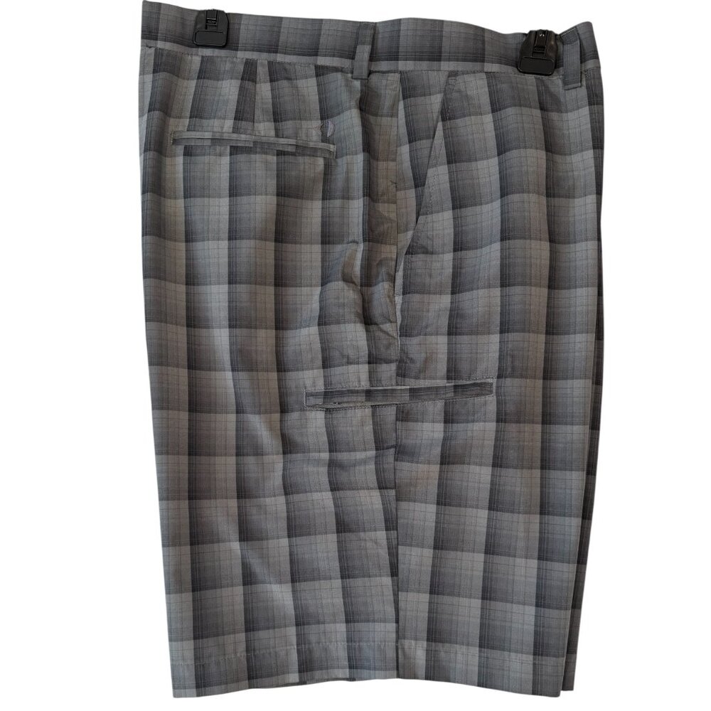Grand Slam Performance Golf Shorts -Gray and Black Plaid Men's Sz 36